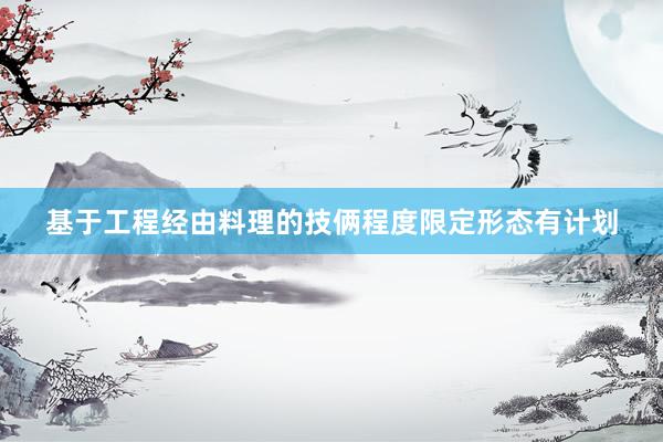 基于工程经由料理的技俩程度限定形态有计划