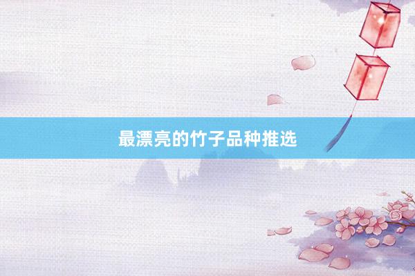 最漂亮的竹子品种推选